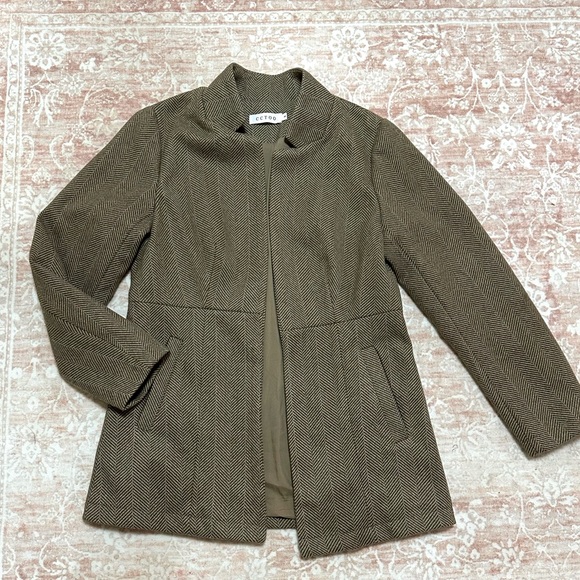 Woolen Herringbone Blazer Jacket - Picture 2 of 12